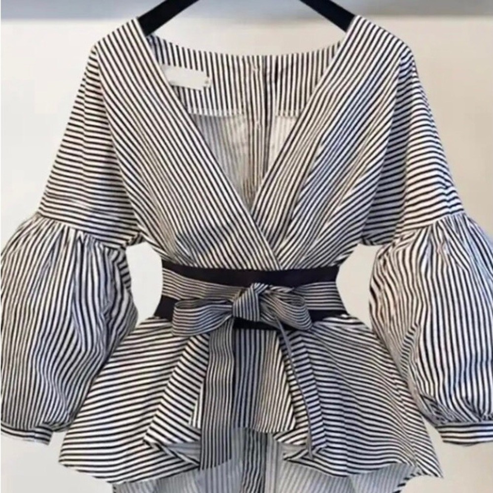 Lantern Sleeve Blouse Shirt Women